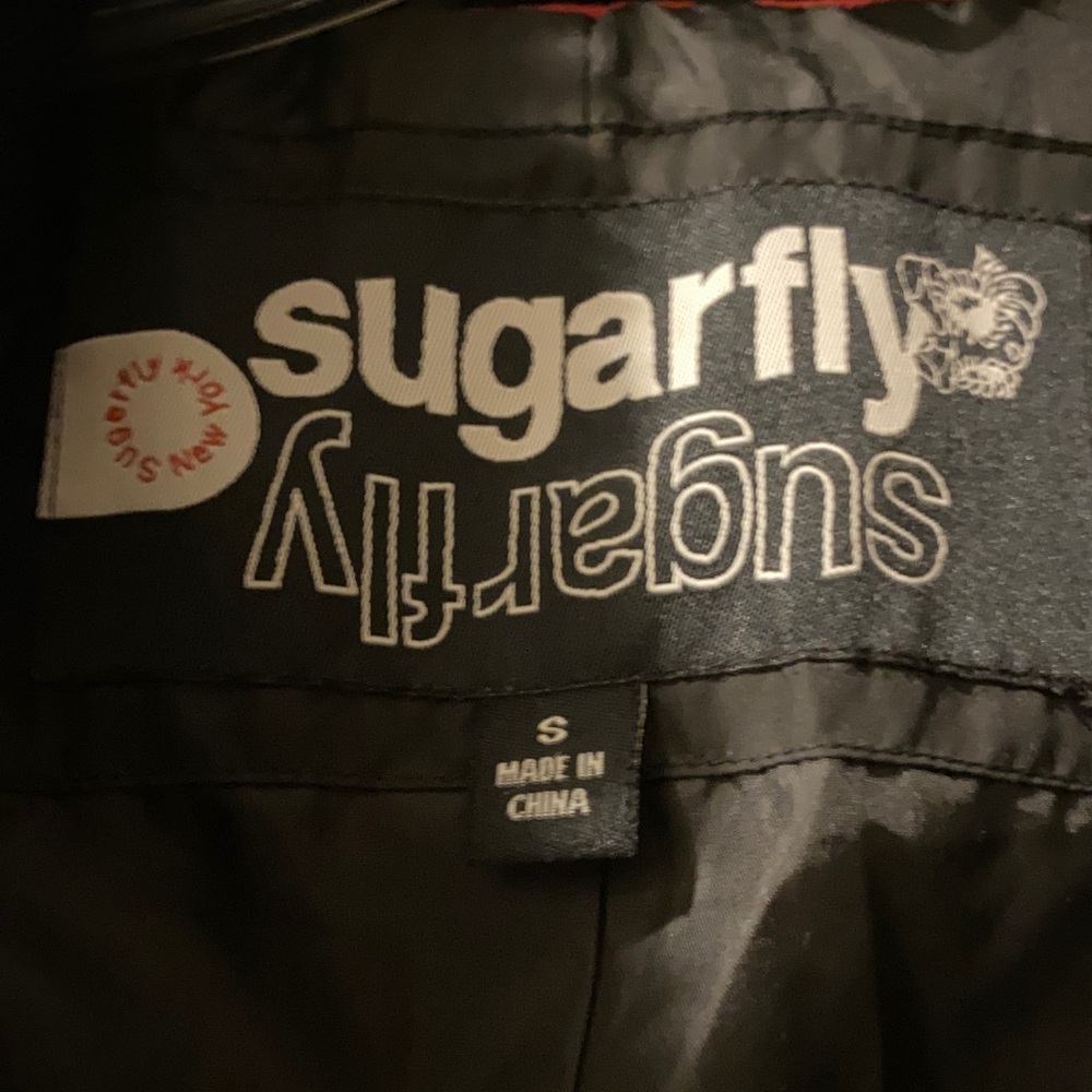 Sugarfly Quilted Heavy Cropped Jacket with Faux Fur VINTAGE - Size Small - Picture 2 of 7
